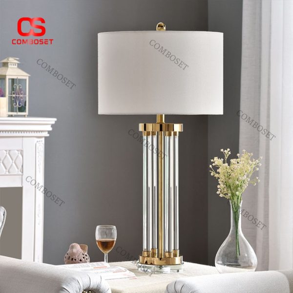 Đèn Bàn Thanh Thuỷ Tinh Trong Suốt Thanh Lịch Hiện Đại Trang Trí Góc Làm Việc Sáng Tạo