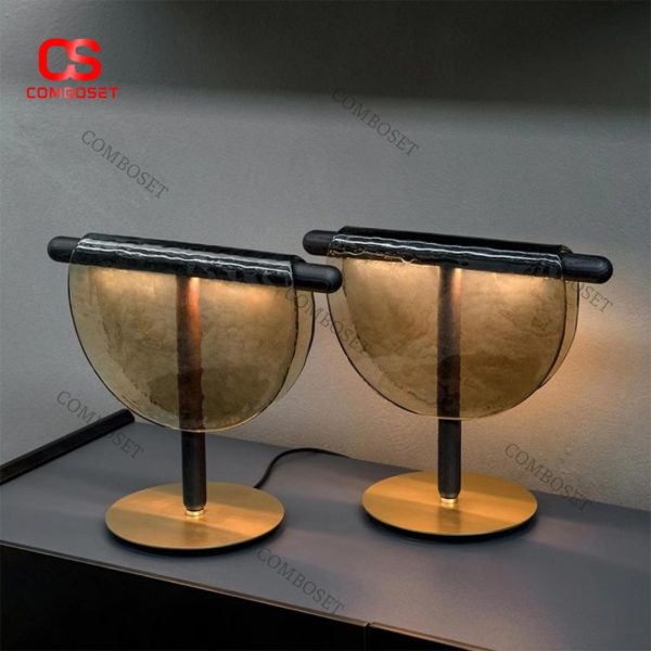 Đèn Bàn Thuỷ Tinh Hình Chữ T Thiết Kế Nghệ Thuật Phong Cách Châu Âu Đơn Giản Sang Trọng