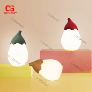 Đèn Bàn Trái Cà Tím Đáng Yêu, Chuyển Đổi Nhiều Màu Đa Dạng, Chống Thấm Nước Làm Quà Tặng