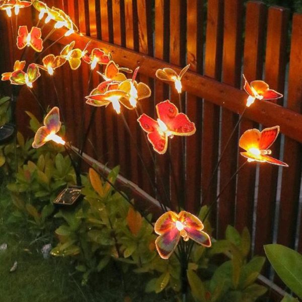 Đèn Bướm Năng Lượng Mặt Trời Chống Nước Trang Trí Sân Vườn, Cảnh Quan Nhiều Màu Sắc