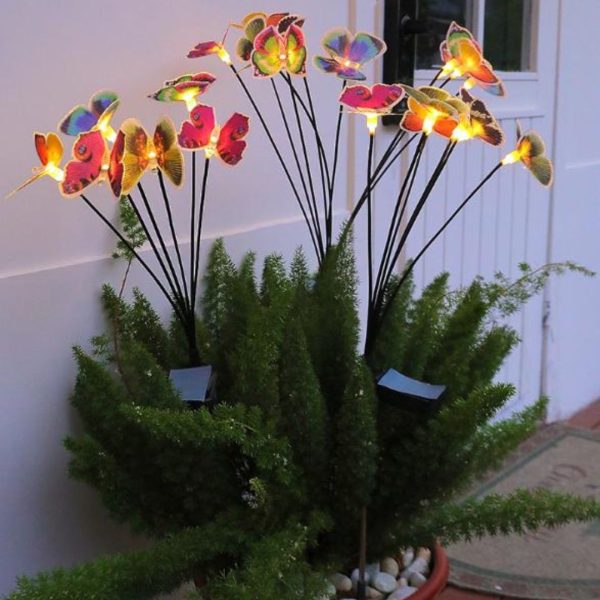 Đèn Bướm Năng Lượng Mặt Trời Chống Nước Trang Trí Sân Vườn, Cảnh Quan Nhiều Màu Sắc