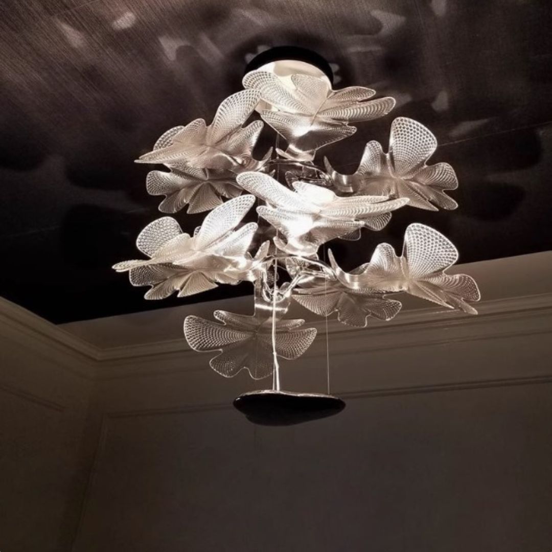 Đèn Chùm 2 Tầng Vòng Cánh Hoa Thanh Lịch Nghệ Thuật Decor Triển Lãm, Phòng Khách