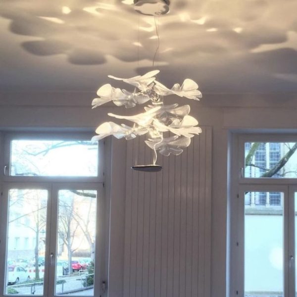 Đèn Chùm 2 Tầng Vòng Cánh Hoa Thanh Lịch Nghệ Thuật Decor Triển Lãm, Phòng Khách