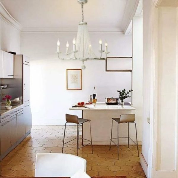Đèn Chùm Chuỗi Hạt Pha Lê Màu Trắng Phong Cách Cổ Điển Kiểu Châu Âu Decor Biệt Thự