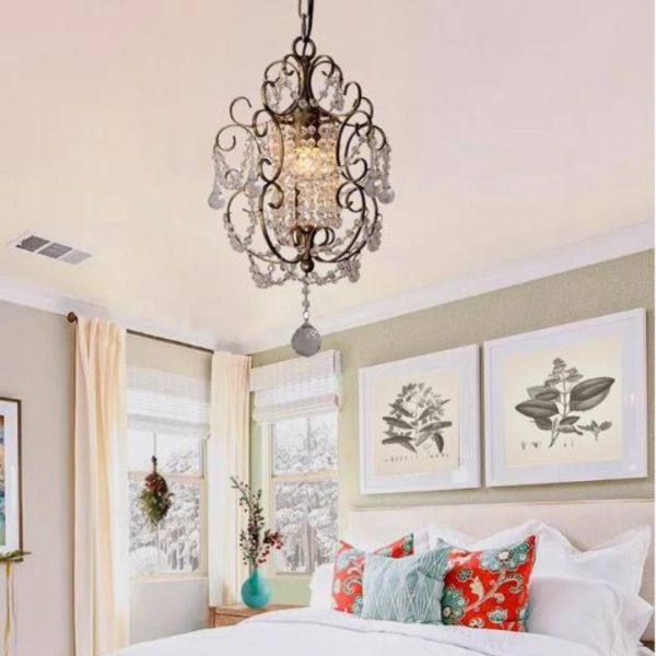 Đèn Chùm Chuỗi Pha Lê Sáng Tạo Thiết Kế Nhỏ Theo Phong Cách Retro Cổ Điển Decor Phòng Khách