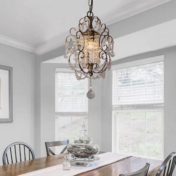 Đèn Chùm Chuỗi Pha Lê Sáng Tạo Thiết Kế Nhỏ Theo Phong Cách Retro Cổ Điển Decor Phòng Khách