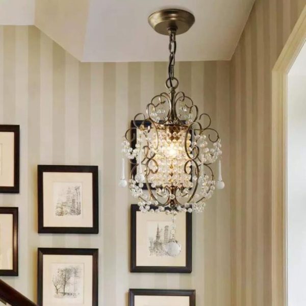 Đèn Chùm Chuỗi Pha Lê Sáng Tạo Thiết Kế Nhỏ Theo Phong Cách Retro Cổ Điển Decor Phòng Khách