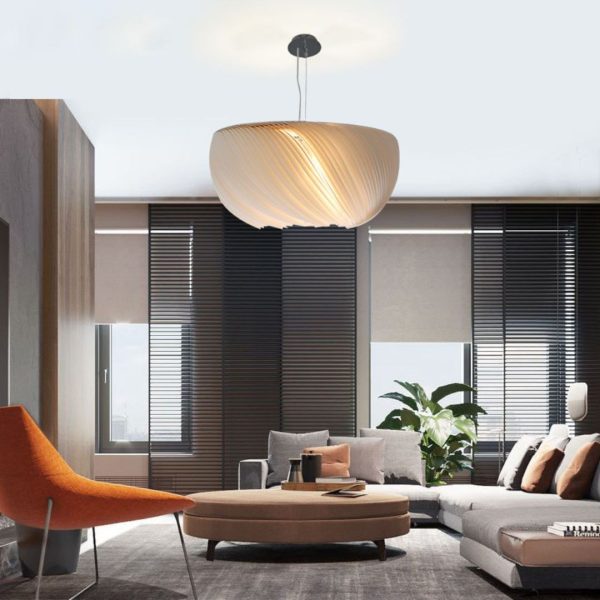 Đèn Chùm Giấy Da Xếp Lớp Nghệ Thuật Thiết Kế Sáng Tạo Phong Cách Wabi Sabi Trang Trí Phòng Khách
