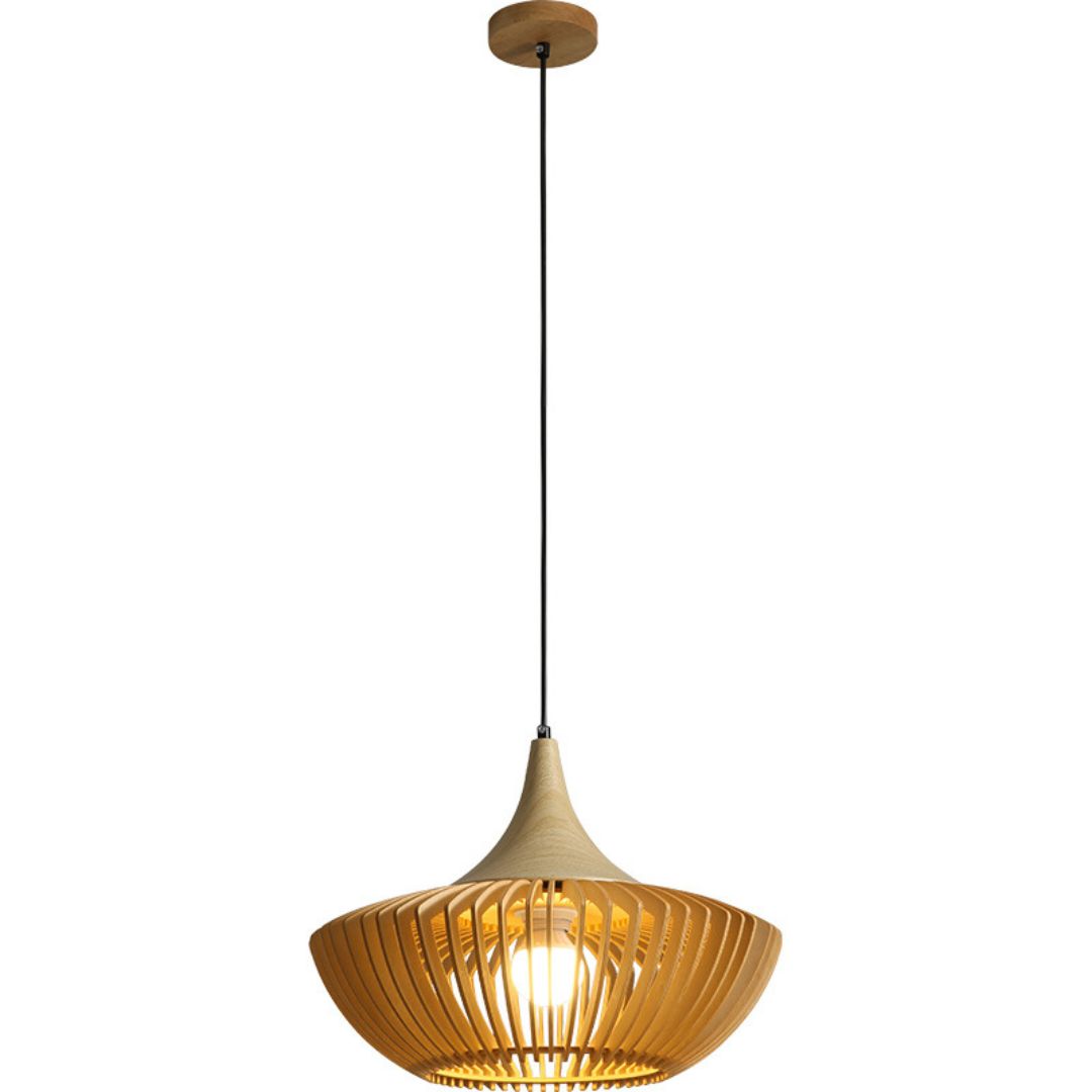Đèn Chùm Gỗ Wabi Sabi 3 Chế Độ Sáng Phong Cách Nhật Bản Decor Phòng Trà, Phòng Ăn Gia Đình