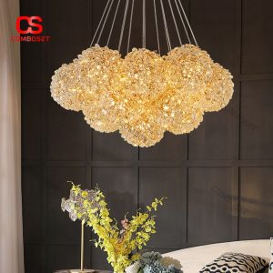 Đèn Chùm Hạt Pha Lê K9 Sang Trọng Decor Không Gian Phòng Khách, Phòng Ngủ Hiện Đại