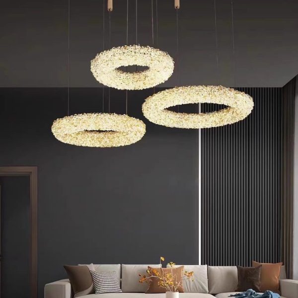 Đèn Chùm Hạt Pha Lê K9 Sang Trọng Decor Không Gian Phòng Khách, Phòng Ngủ Hiện Đại