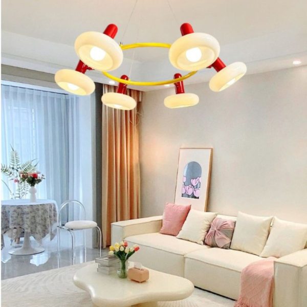 Đèn Chùm Hình Kẹo Màu Đỏ Hoạt Hình Trang Trí Phòng Ngủ Cho Bé Trai, Bé Gái