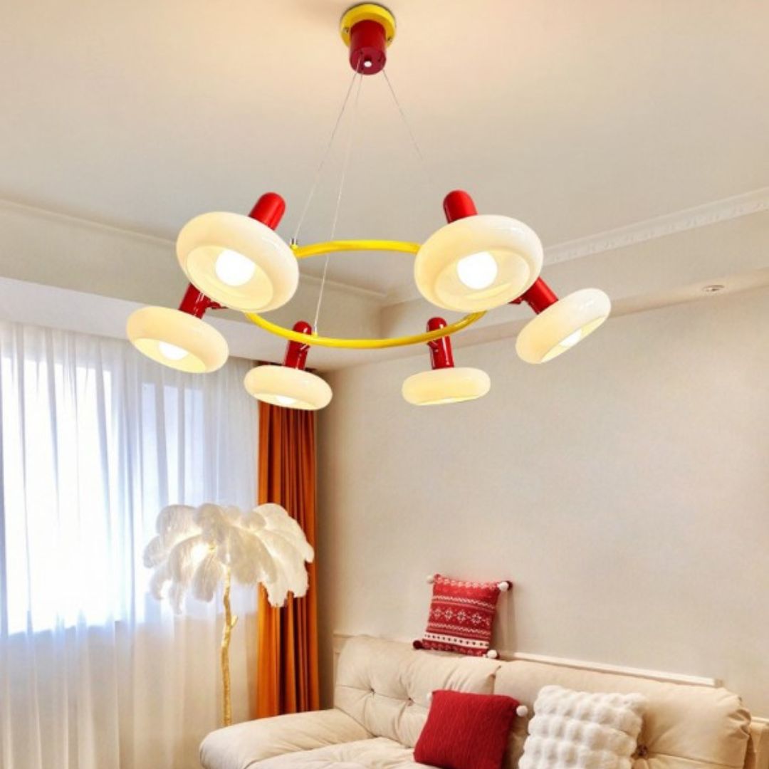 Đèn Chùm Hình Kẹo Màu Đỏ Hoạt Hình Trang Trí Phòng Ngủ Cho Bé Trai, Bé Gái