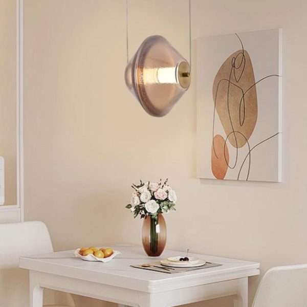 Đèn Chùm Nhỏ Thuỷ Tinh Hình Học Màu Đen, Xám Tối Giản Sang Trọng Decor Phòng Ngủ