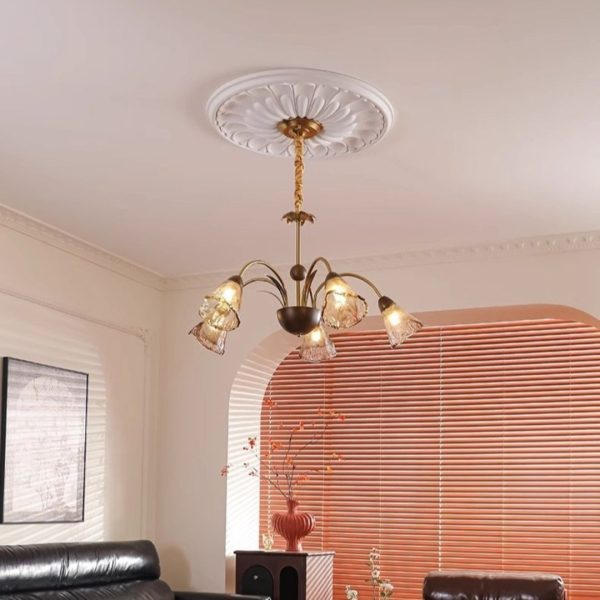Đèn Chùm Thuỷ Tinh Cổ Điển Trung Quốc Trang Trí Phòng Khách Retro Ấm Cúng
