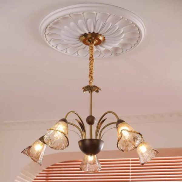 Đèn Chùm Thuỷ Tinh Cổ Điển Trung Quốc Trang Trí Phòng Khách Retro Ấm Cúng