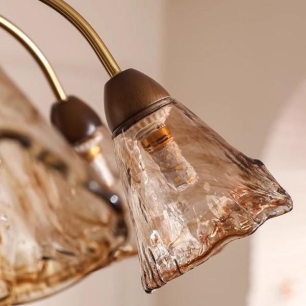 Đèn Chùm Thuỷ Tinh Cổ Điển Trung Quốc Trang Trí Phòng Khách Retro Ấm Cúng