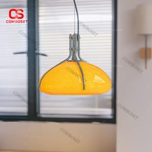 Đèn Chùm Thuỷ Tinh Hình Bí Ngô Phòng Cách Retro Decor Cửa Sổ Bàn Ăn