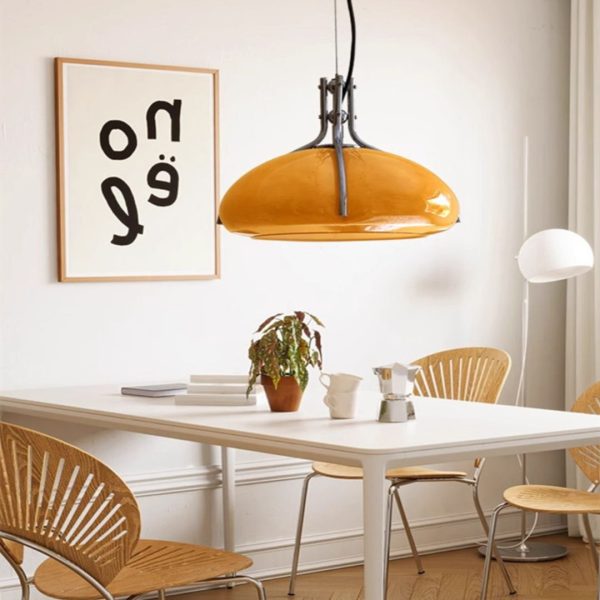 Đèn Chùm Thuỷ Tinh Hình Bí Ngô Phòng Cách Retro Decor Cửa Sổ Bàn Ăn