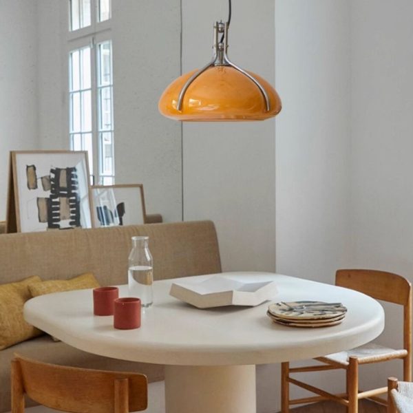 Đèn Chùm Thuỷ Tinh Hình Bí Ngô Phòng Cách Retro Decor Cửa Sổ Bàn Ăn