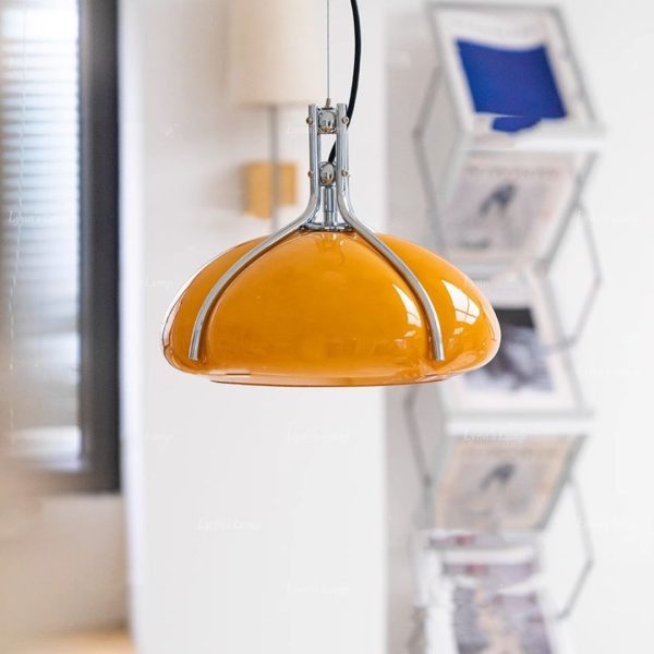 Đèn Chùm Thuỷ Tinh Hình Bí Ngô Phòng Cách Retro Decor Cửa Sổ Bàn Ăn