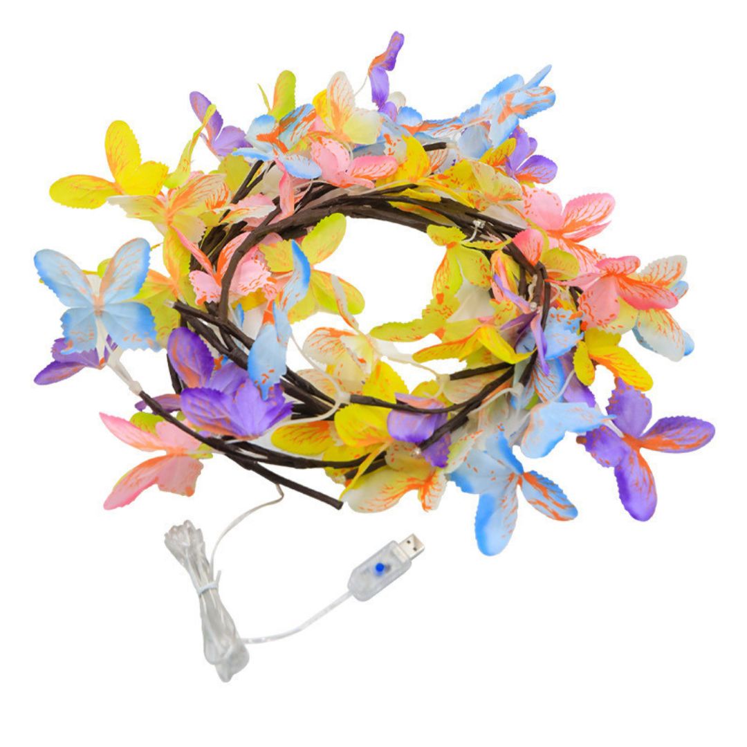 Đèn LED Bướm Cành Cây Uốn Cong Sáng Tạo Đầy Màu Sắc Trang Trí Phòng Ngủ Lãng Mạn