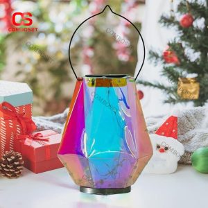 Đèn Lồng Màu Sắc 3D Năng Lượng Mặt Trời Trang Trí Lễ Hội Lấp Lánh, Bàn Học, Quà Tặng