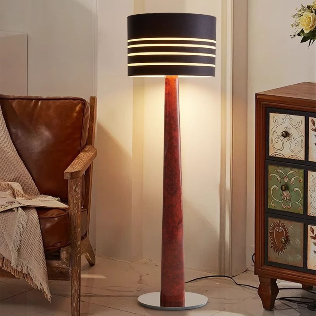 Đèn Sàn Bắc Âu Da Cao Cấp Phong Cách Nội Thất Châu Âu Trang Trí Phòng Khách, Đọc Sách, Ghế Sofa