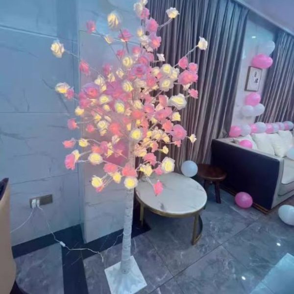 Đèn Sàn Cây Hoa Hồng Phát Sáng Nổi Bật Không Gian Phòng Khách, Phòng Ngủ, Quán Cafe Hiện Đại