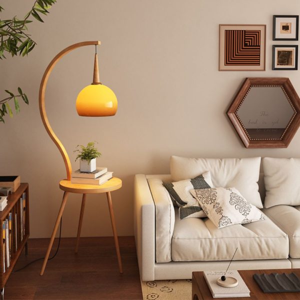 Đèn Sàn Hoàng Hôn Kết Hợp Bàn Trà, Bàn Phụ Có 3 Chế Độ Sáng Decor Đầu Giường, Đọc Sách Thư Giãn