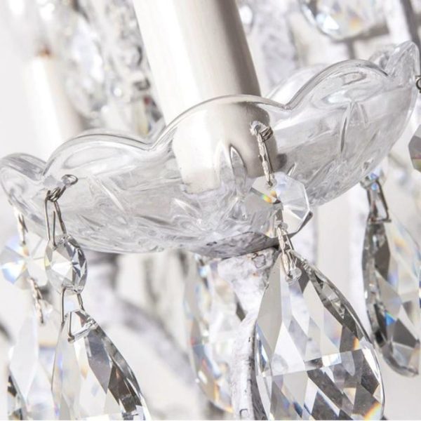 Đèn Sàn Pha Lê Trắng Sang Trọng Decor Không Gian Phòng Khách, Phòng Ngủ Hiện Đại
