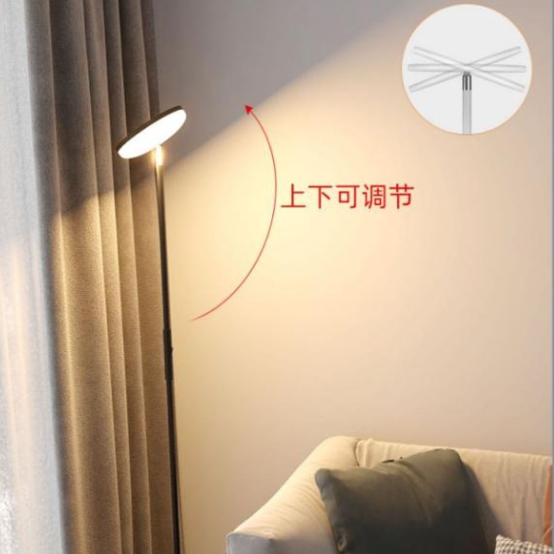 Đèn Sàn Sắt Xoay 360 Độ Phong Cách Tối Giản, 3 Chế Độ Sáng, Có Thể Điều Chỉnh Độ Dài Chiếu Sáng Phòng Khách