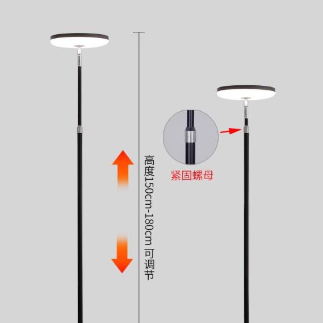 Đèn Sàn Sắt Xoay 360 Độ Phong Cách Tối Giản, 3 Chế Độ Sáng, Có Thể Điều Chỉnh Độ Dài Chiếu Sáng Phòng Khách
