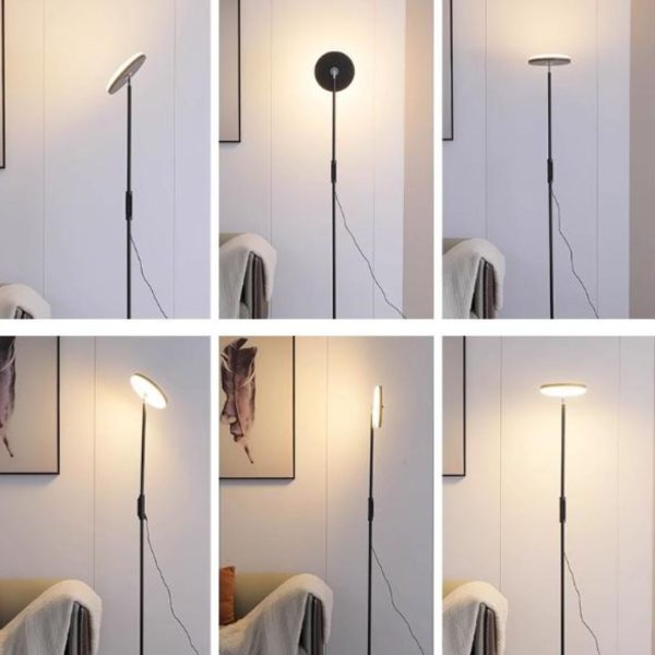 Đèn Sàn Sắt Xoay 360 Độ Phong Cách Tối Giản, 3 Chế Độ Sáng, Có Thể Điều Chỉnh Độ Dài Chiếu Sáng Phòng Khách