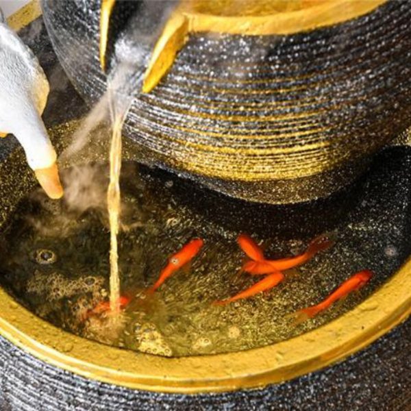 Đèn Sàn Thác Nước Chảy Phong Cách Trung Quốc Decor Cảnh Quan, Phòng Khách, Làm Quà Tặng Tân Gia