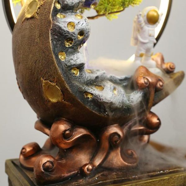Đèn Sàn Thác Nước Chảy Phong Cách Trung Quốc Decor Cảnh Quan, Phòng Khách, Làm Quà Tặng Tân Gia
