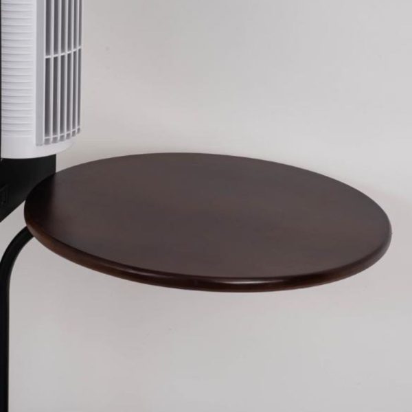 Đèn Sàn Tích Hợp Quạt Không Cánh Xoay 150 Độ, 2 Kệ Bàn Trà Cafe Tiện Lợi Trang Trí Phòng Khách