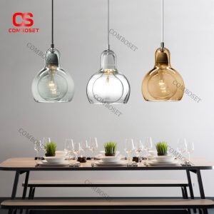 Đèn Thả Bóng Thuỷ Tinh Trong Suốt Cá Tinh Đơn Giản Decor Bàn Ăn, Nhà Hàng