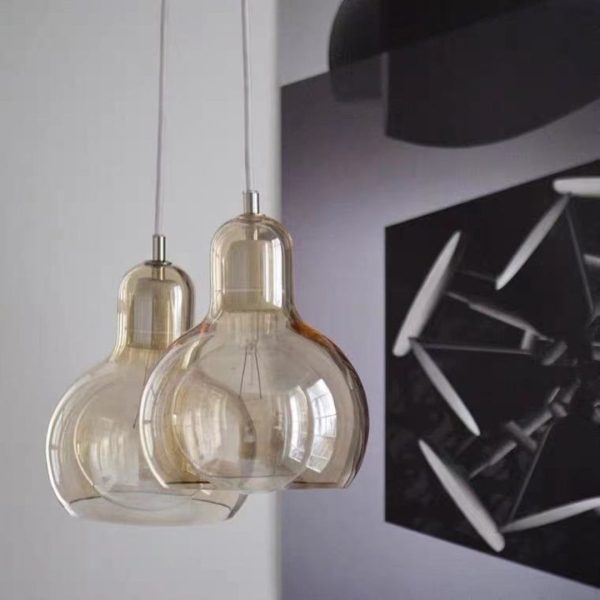 Đèn Thả Bóng Thuỷ Tinh Trong Suốt Cá Tinh Đơn Giản Decor Bàn Ăn, Nhà Hàng