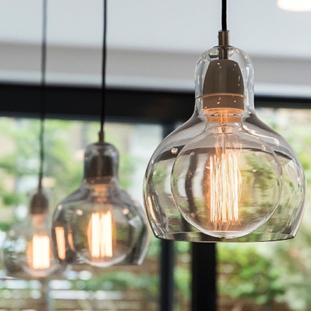 Đèn Thả Bóng Thuỷ Tinh Trong Suốt Cá Tinh Đơn Giản Decor Bàn Ăn, Nhà Hàng