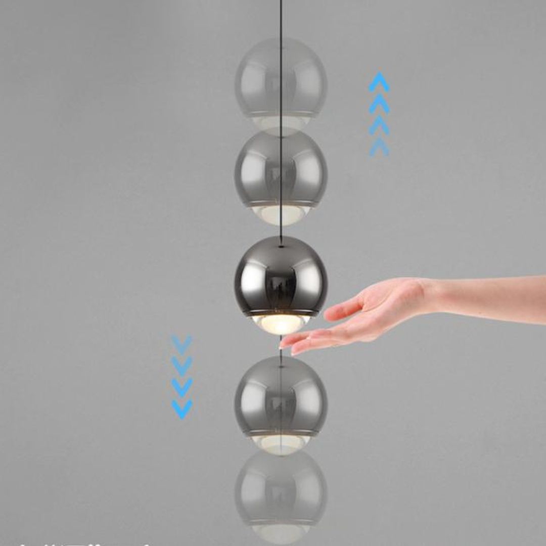 Đèn Thả Quả Bóng Tròn Nhôm Nhỏ Gọn Tối Giản Decor Phòng Bếp, Đầu Giường Ngủ Hiện Đại