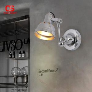 Đèn Tường Sắt Gập Gọn Retro Phong Cách Công Nghiệp Decor Bàn Làm Việc, Nội Thất Cổ Xưa