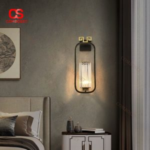 Đèn Tường Sắt Pha Lê Phòng Ngủ, Phòng Khách, Lối Đi Thiết Kế Trung Hoa Cổ Điển