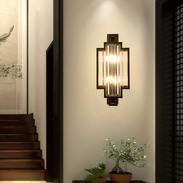 Đèn Tường Sắt Pha Lê Phòng Ngủ, Phòng Khách, Lối Đi Thiết Kế Trung Hoa Cổ Điển