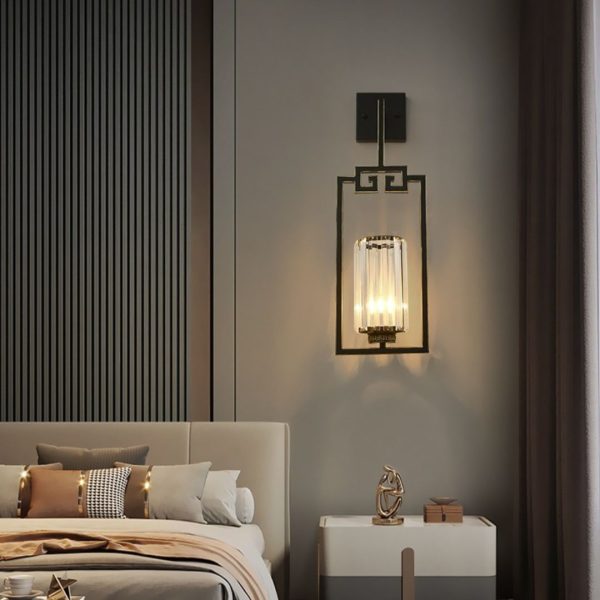 Đèn Tường Sắt Pha Lê Phòng Ngủ, Phòng Khách, Lối Đi Thiết Kế Trung Hoa Cổ Điển