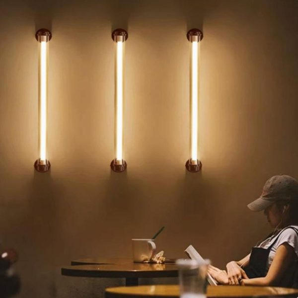 Đèn Tường Thanh Acrylic Trong Suốt Phong Cách Công Nghiệp Retro Quán Cafe, Nhà Hàng Cổ Điển