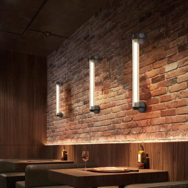 Đèn Tường Thanh Acrylic Trong Suốt Phong Cách Công Nghiệp Retro Quán Cafe, Nhà Hàng Cổ Điển
