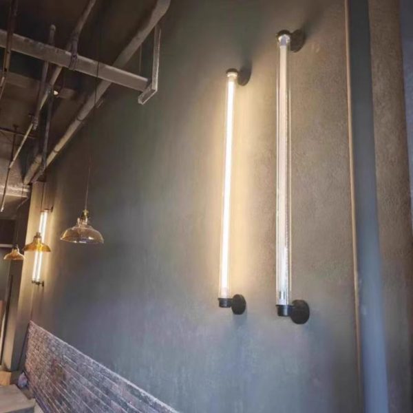 Đèn Tường Thanh Acrylic Trong Suốt Phong Cách Công Nghiệp Retro Quán Cafe, Nhà Hàng Cổ Điển