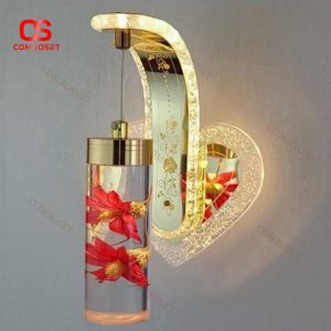 Đèn Tường Trái Tim Hoa Lá Màu Sắc Decor Phòng Ngủ Hội Trường, Phòng Khách, Lối Đi Cầu Thang