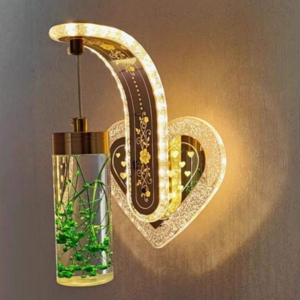 Đèn Tường Trái Tim Hoa Lá Màu Sắc Decor Phòng Ngủ Hội Trường, Phòng Khách, Lối Đi Cầu Thang